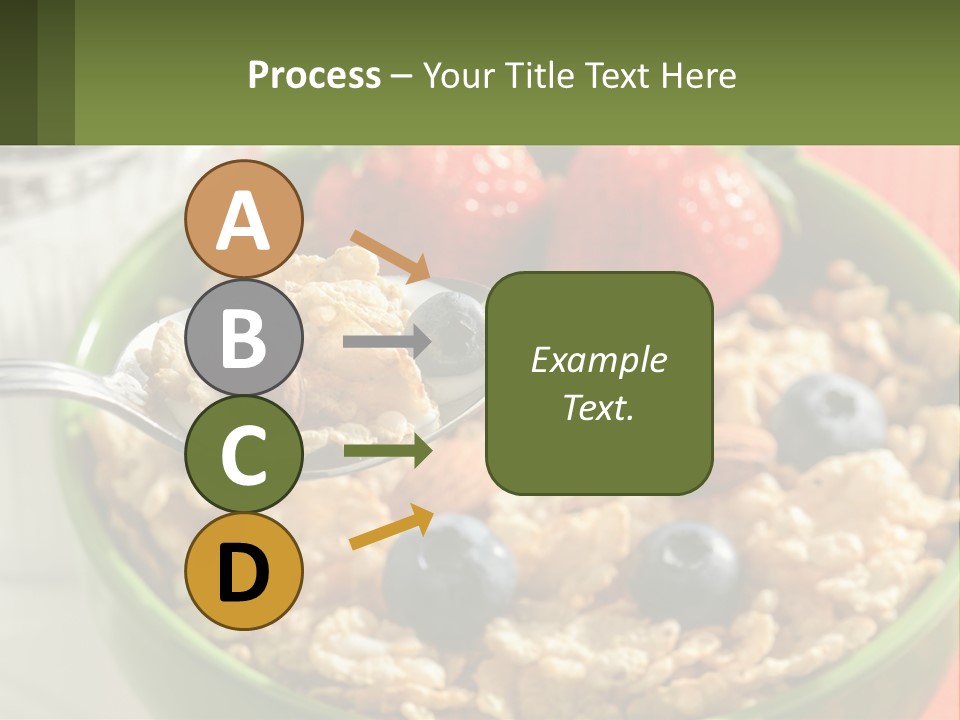 A Bowl Of Oatmeal With Blueberries, Almonds And Strawberries PowerPoint Template