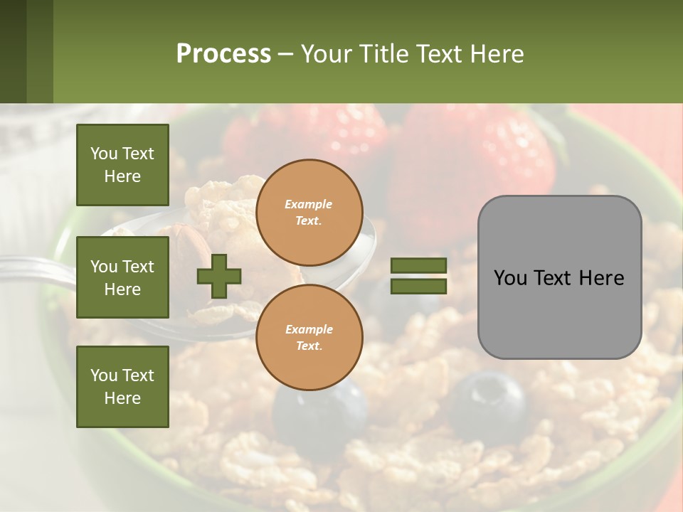 A Bowl Of Oatmeal With Blueberries, Almonds And Strawberries PowerPoint Template