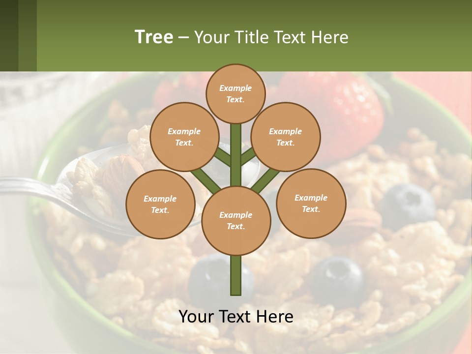 A Bowl Of Oatmeal With Blueberries, Almonds And Strawberries PowerPoint Template
