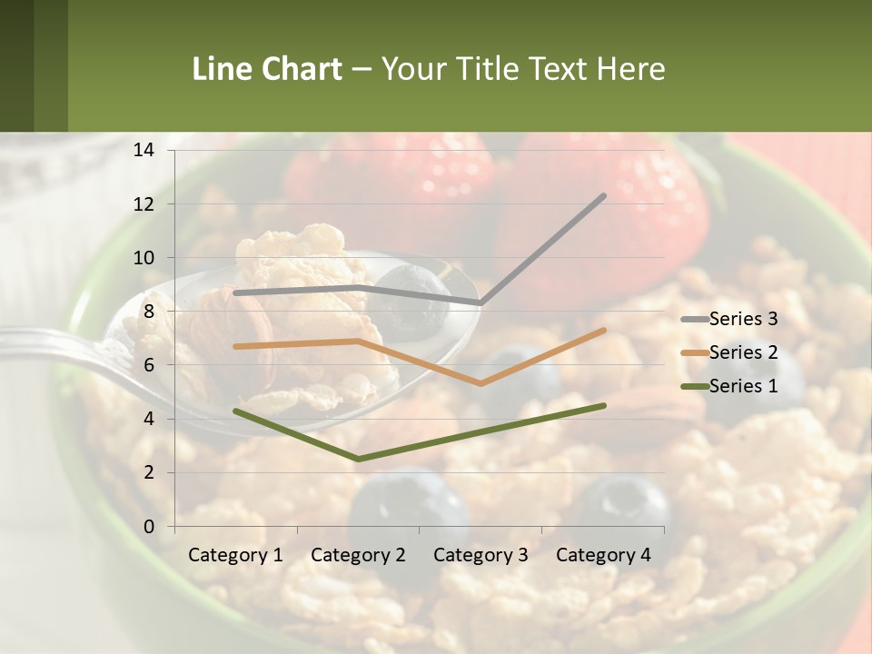 A Bowl Of Oatmeal With Blueberries, Almonds And Strawberries PowerPoint Template