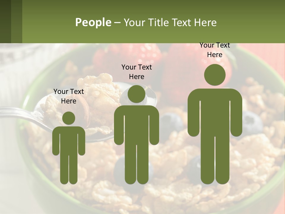 A Bowl Of Oatmeal With Blueberries, Almonds And Strawberries PowerPoint Template