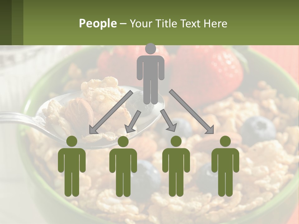 A Bowl Of Oatmeal With Blueberries, Almonds And Strawberries PowerPoint Template