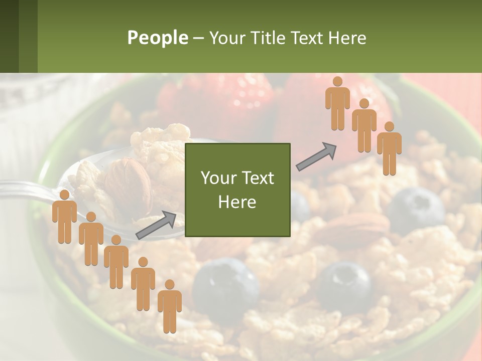 A Bowl Of Oatmeal With Blueberries, Almonds And Strawberries PowerPoint Template