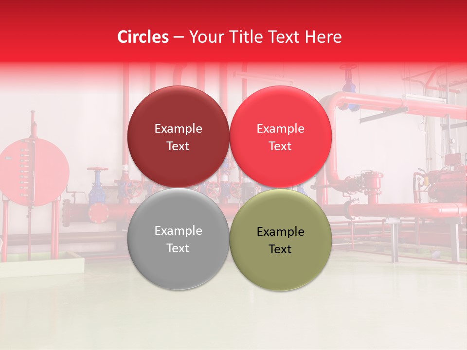 A Red And Blue Fire Hydrant Inside Of A Building PowerPoint Template