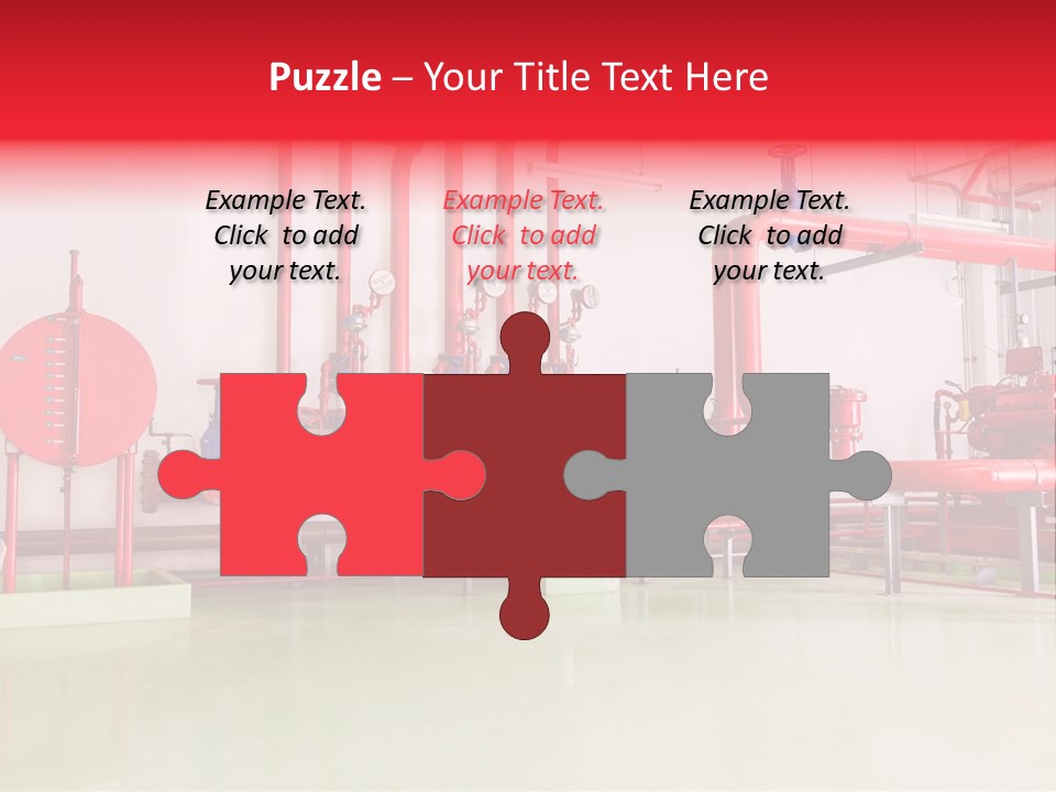 A Red And Blue Fire Hydrant Inside Of A Building PowerPoint Template