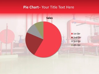 A Red And Blue Fire Hydrant Inside Of A Building PowerPoint Template
