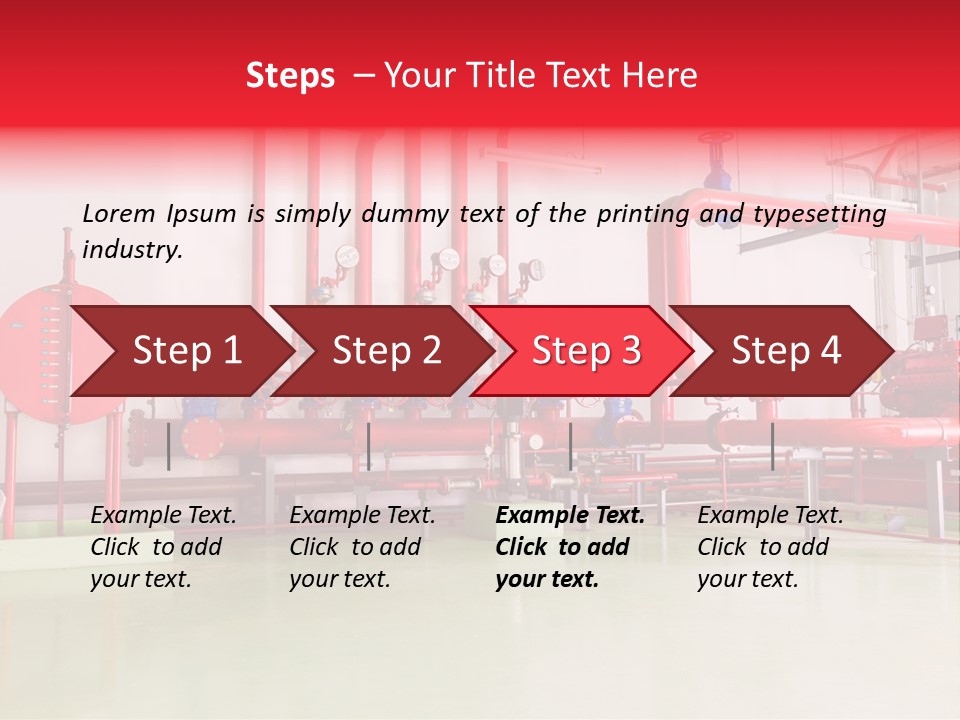 A Red And Blue Fire Hydrant Inside Of A Building PowerPoint Template