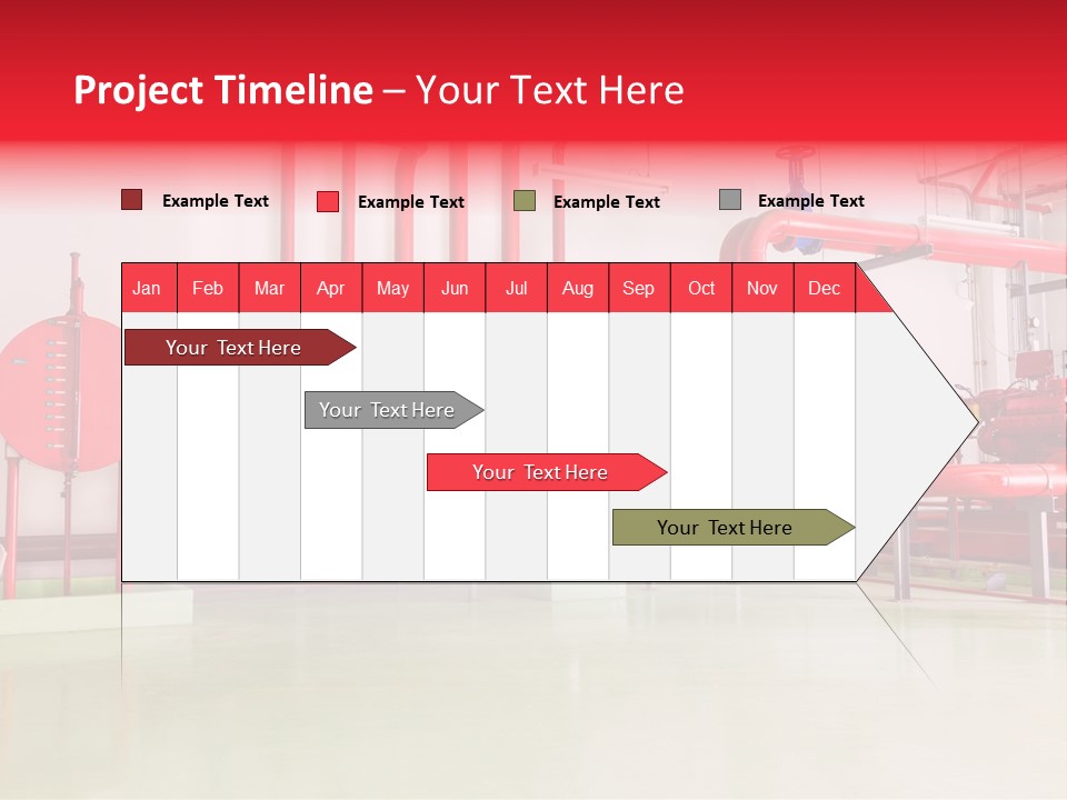 A Red And Blue Fire Hydrant Inside Of A Building PowerPoint Template