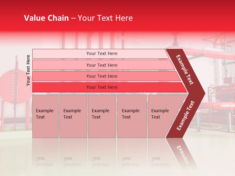 A Red And Blue Fire Hydrant Inside Of A Building PowerPoint Template
