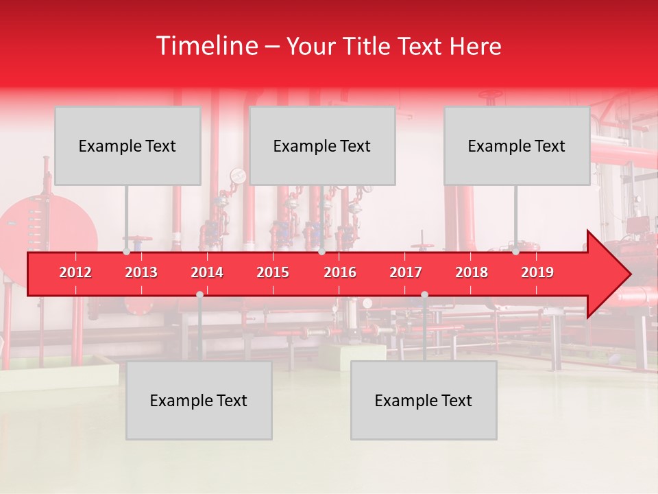 A Red And Blue Fire Hydrant Inside Of A Building PowerPoint Template