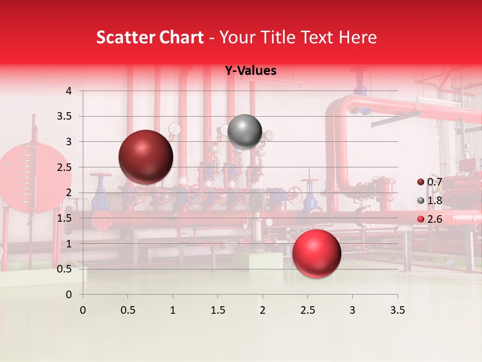 A Red And Blue Fire Hydrant Inside Of A Building PowerPoint Template