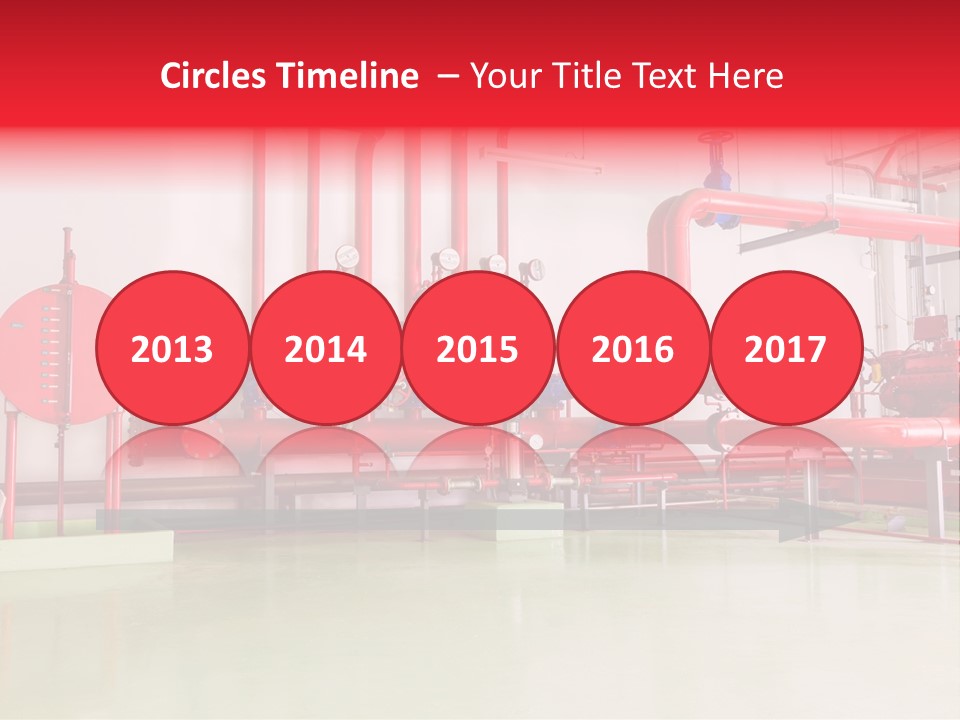 A Red And Blue Fire Hydrant Inside Of A Building PowerPoint Template