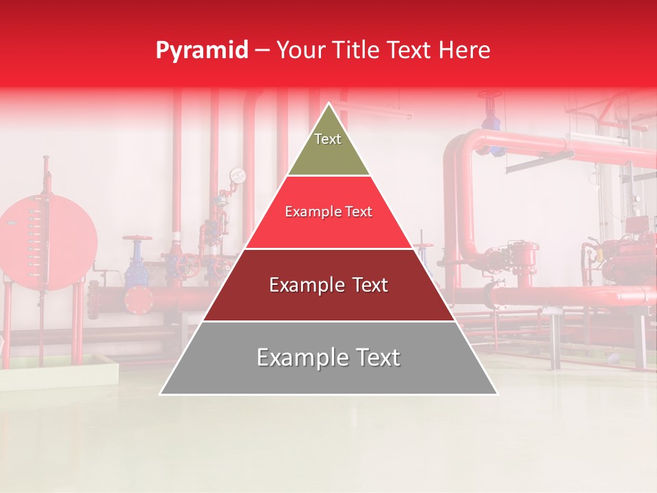 A Red And Blue Fire Hydrant Inside Of A Building PowerPoint Template