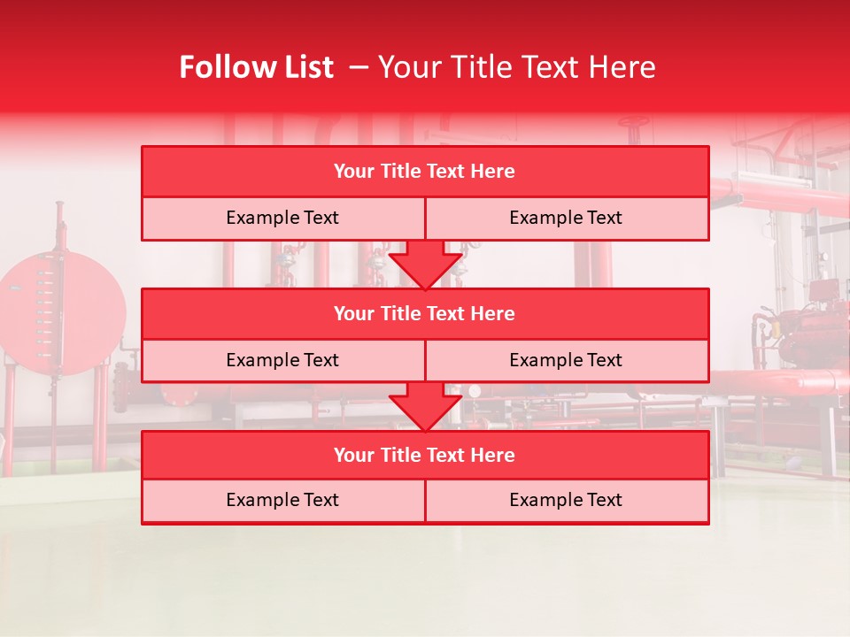 A Red And Blue Fire Hydrant Inside Of A Building PowerPoint Template