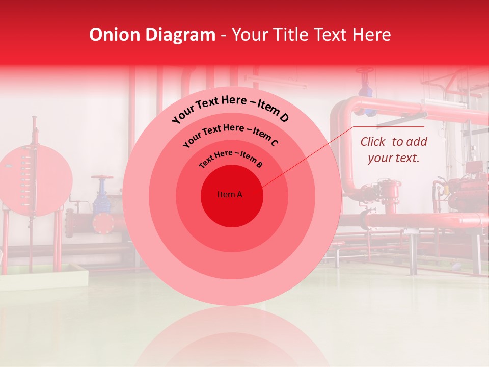 A Red And Blue Fire Hydrant Inside Of A Building PowerPoint Template