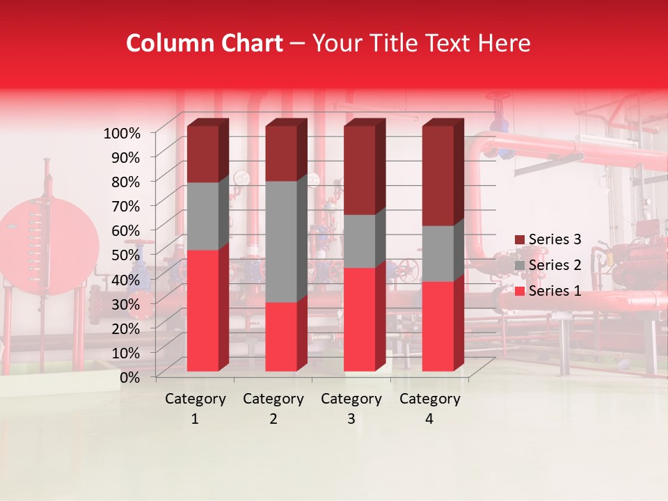 A Red And Blue Fire Hydrant Inside Of A Building PowerPoint Template