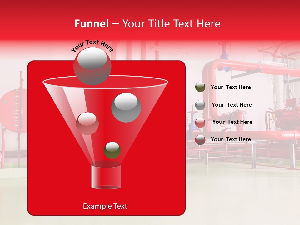 A Red And Blue Fire Hydrant Inside Of A Building PowerPoint Template