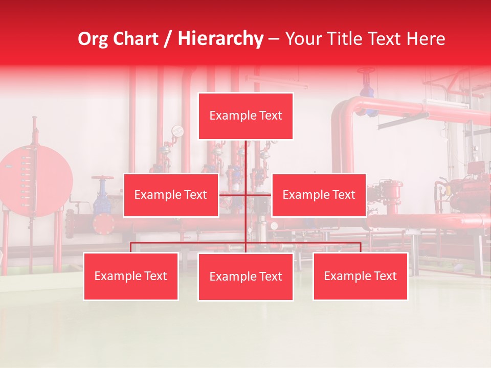 A Red And Blue Fire Hydrant Inside Of A Building PowerPoint Template