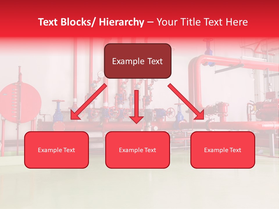 A Red And Blue Fire Hydrant Inside Of A Building PowerPoint Template