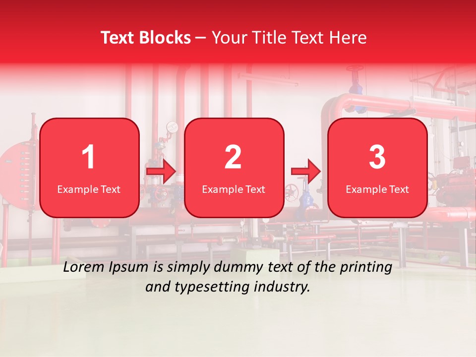 A Red And Blue Fire Hydrant Inside Of A Building PowerPoint Template