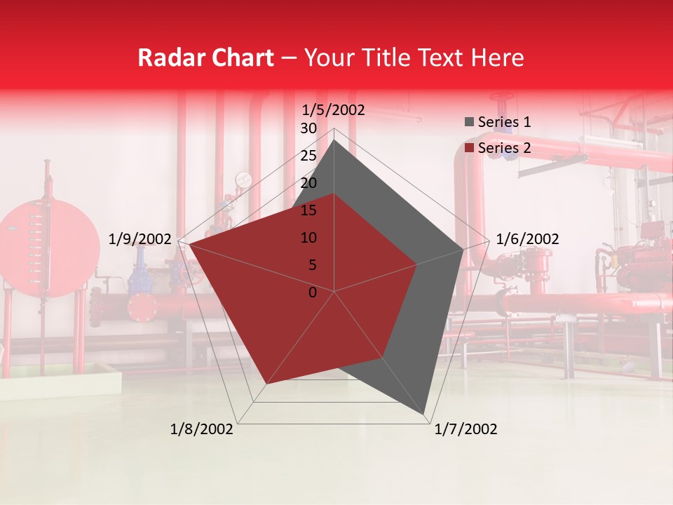 A Red And Blue Fire Hydrant Inside Of A Building PowerPoint Template