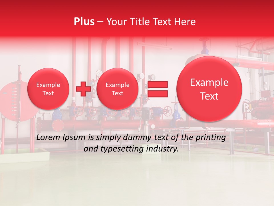 A Red And Blue Fire Hydrant Inside Of A Building PowerPoint Template