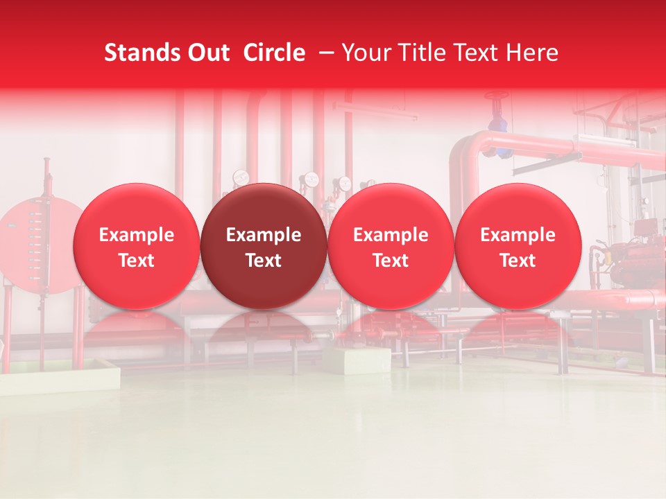 A Red And Blue Fire Hydrant Inside Of A Building PowerPoint Template