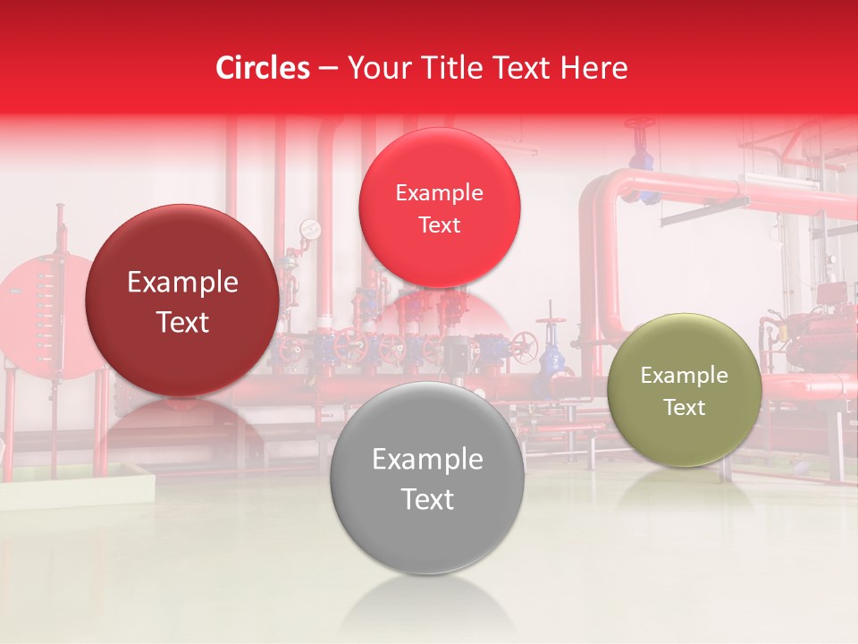 A Red And Blue Fire Hydrant Inside Of A Building PowerPoint Template