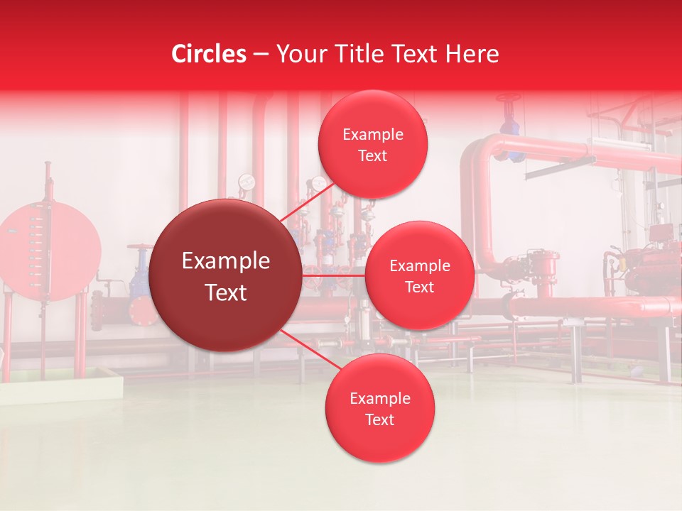 A Red And Blue Fire Hydrant Inside Of A Building PowerPoint Template
