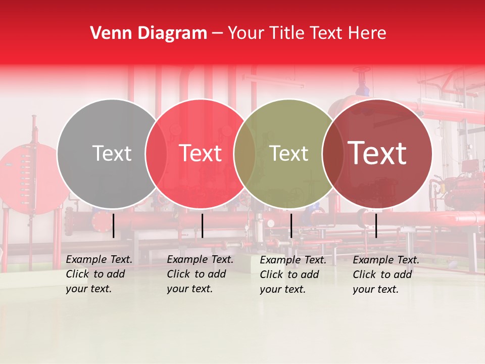 A Red And Blue Fire Hydrant Inside Of A Building PowerPoint Template