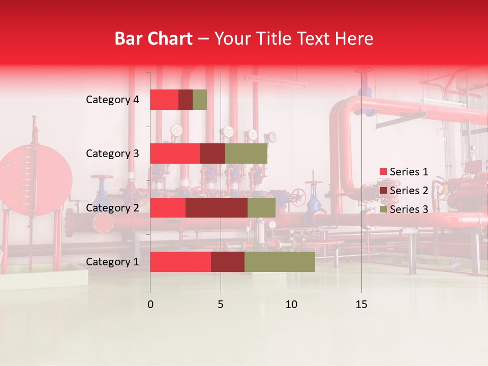 A Red And Blue Fire Hydrant Inside Of A Building PowerPoint Template
