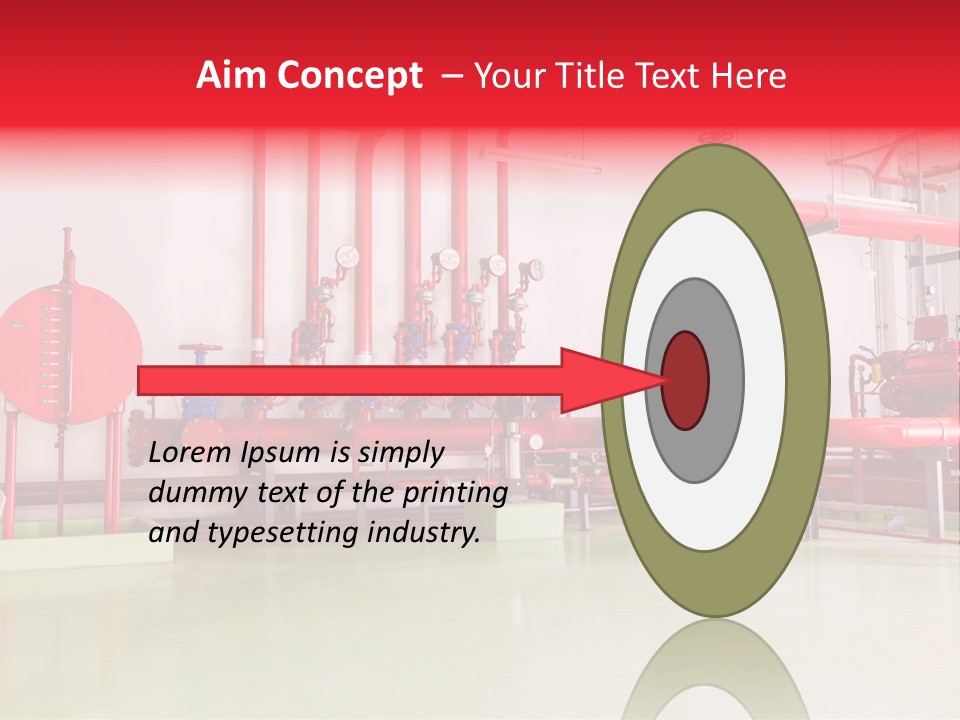 A Red And Blue Fire Hydrant Inside Of A Building PowerPoint Template