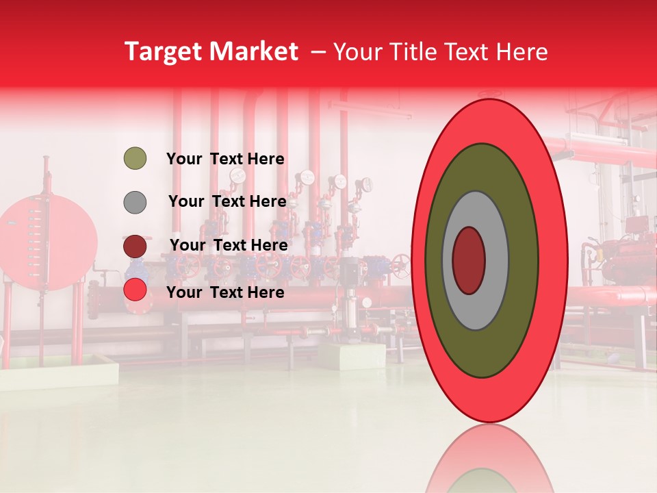 A Red And Blue Fire Hydrant Inside Of A Building PowerPoint Template