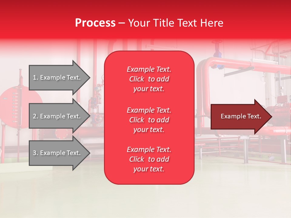 A Red And Blue Fire Hydrant Inside Of A Building PowerPoint Template