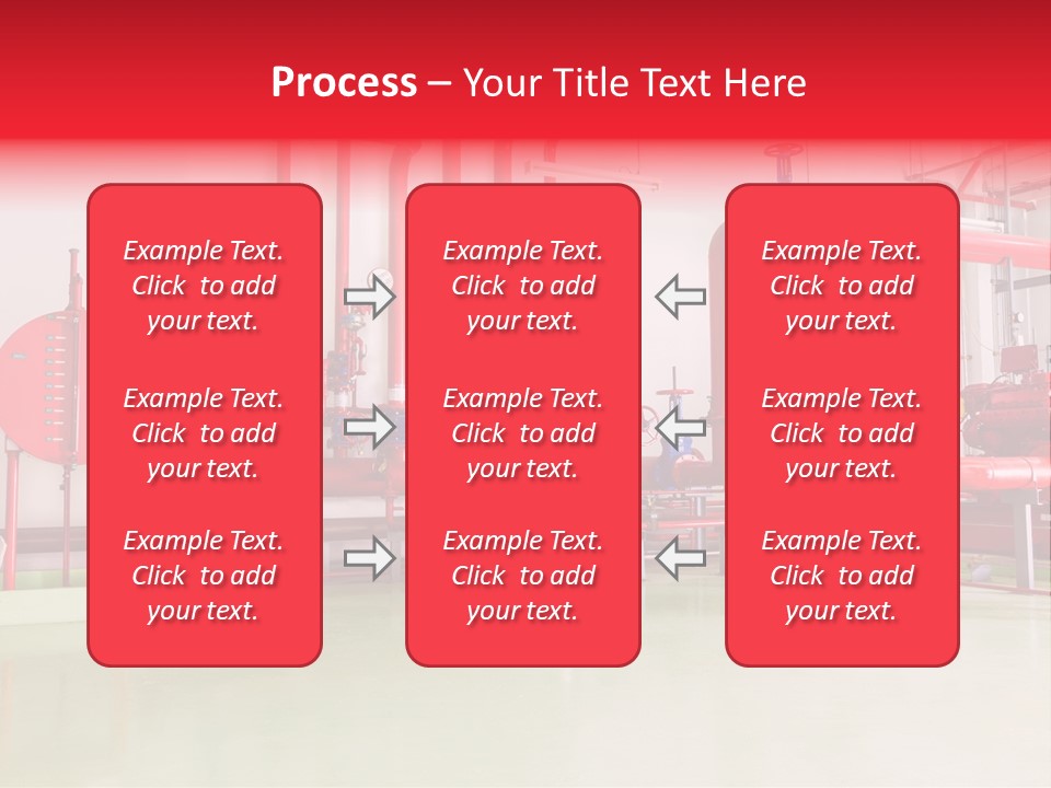 A Red And Blue Fire Hydrant Inside Of A Building PowerPoint Template