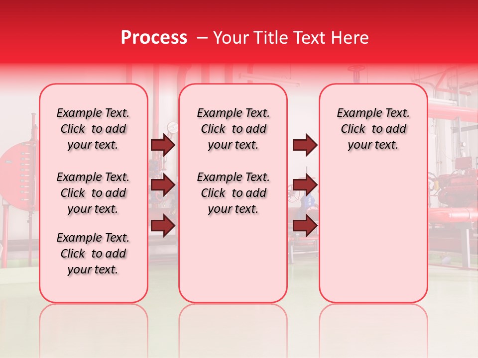 A Red And Blue Fire Hydrant Inside Of A Building PowerPoint Template