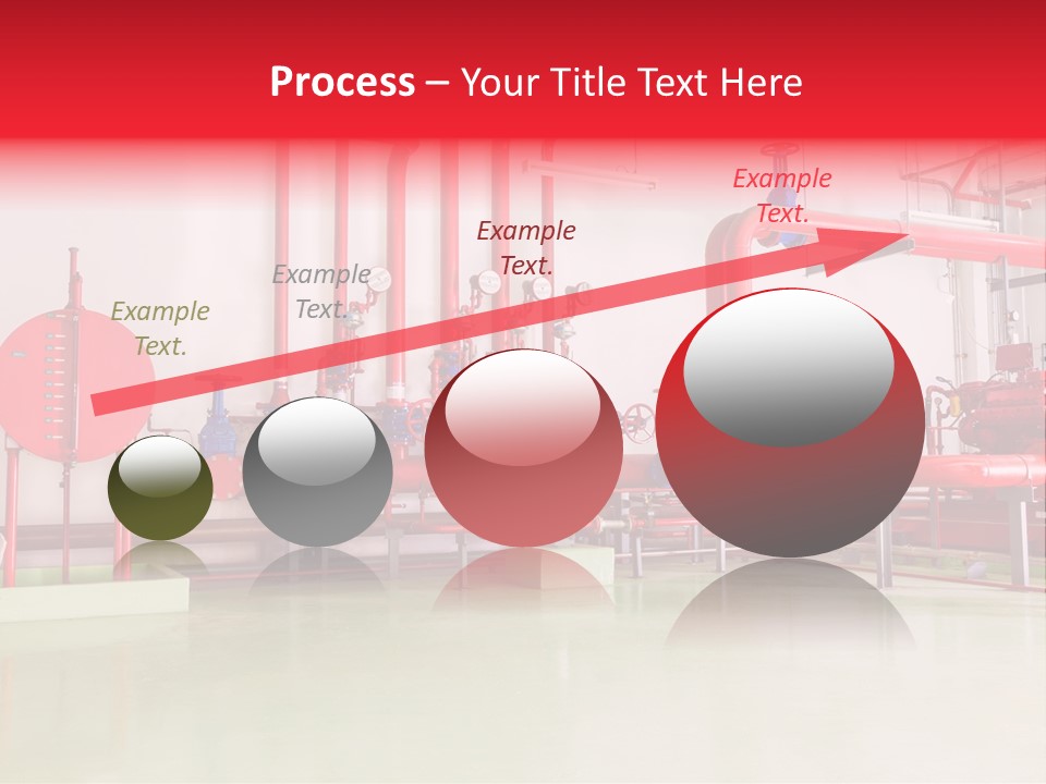 A Red And Blue Fire Hydrant Inside Of A Building PowerPoint Template