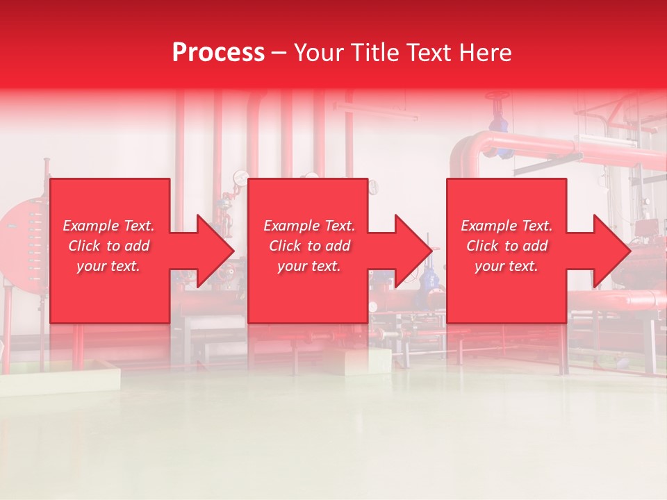 A Red And Blue Fire Hydrant Inside Of A Building PowerPoint Template