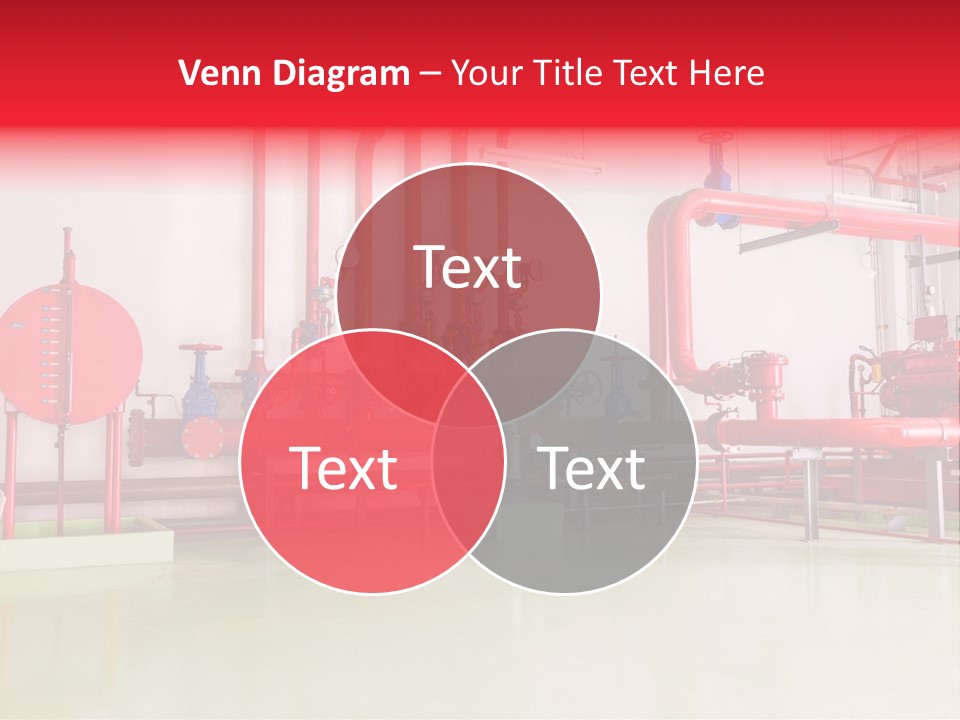 A Red And Blue Fire Hydrant Inside Of A Building PowerPoint Template