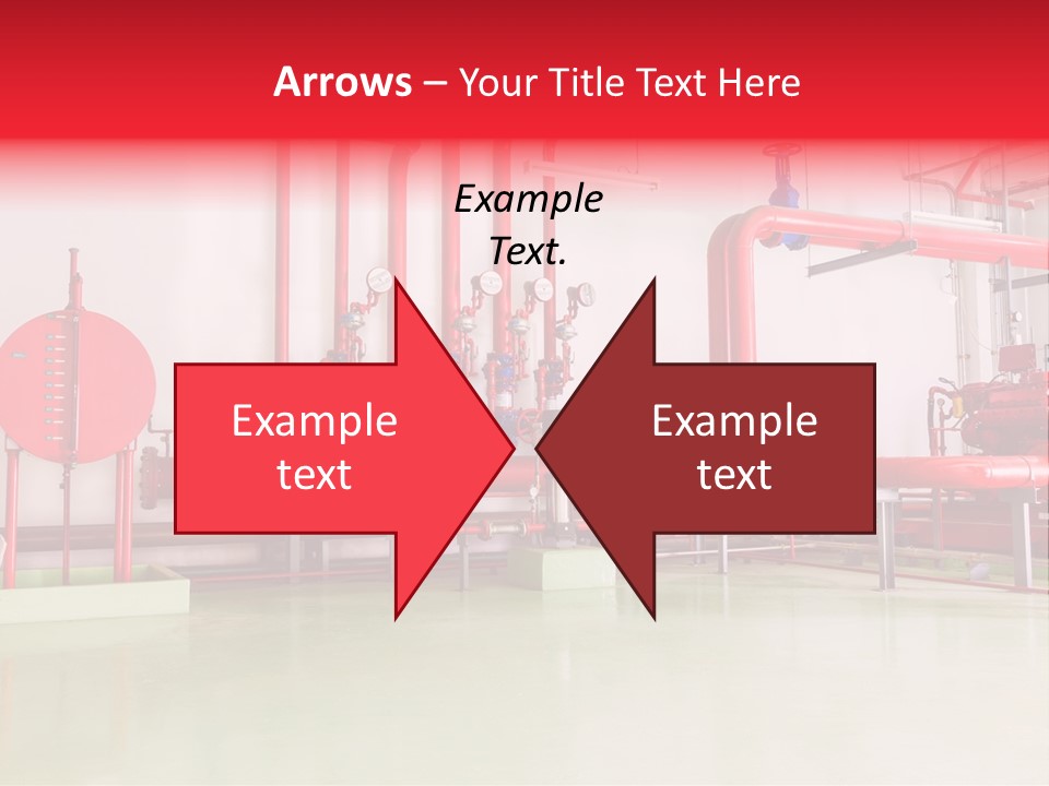 A Red And Blue Fire Hydrant Inside Of A Building PowerPoint Template