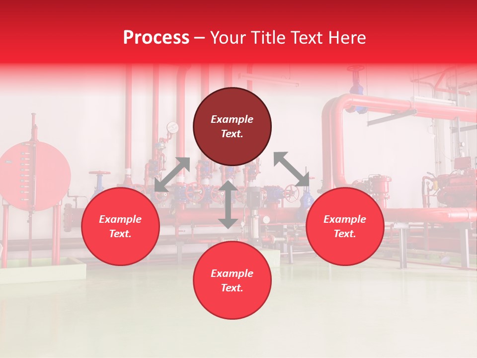 A Red And Blue Fire Hydrant Inside Of A Building PowerPoint Template