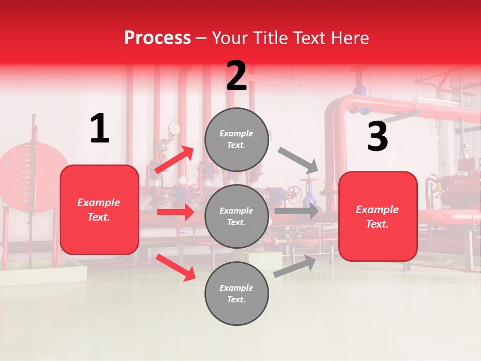 A Red And Blue Fire Hydrant Inside Of A Building PowerPoint Template