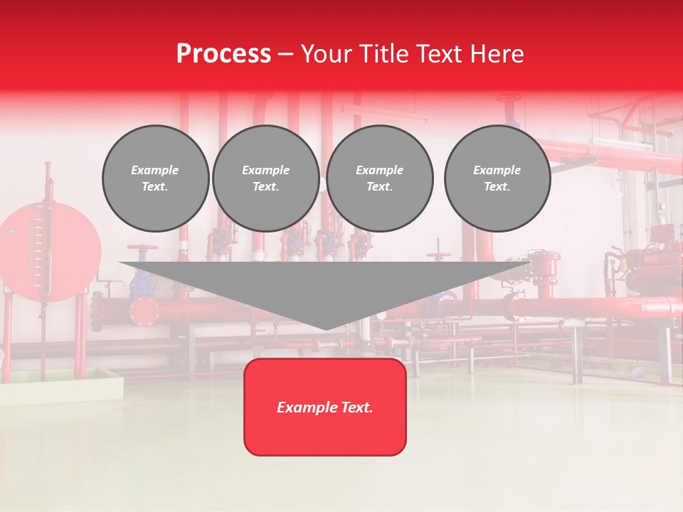 A Red And Blue Fire Hydrant Inside Of A Building PowerPoint Template