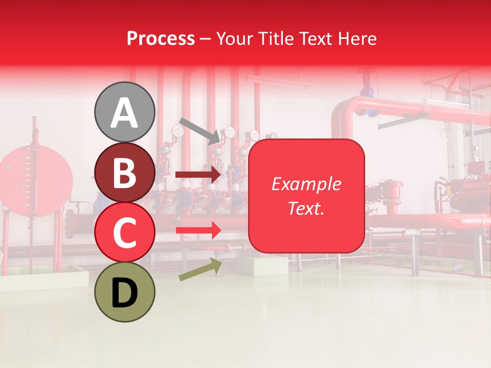 A Red And Blue Fire Hydrant Inside Of A Building PowerPoint Template