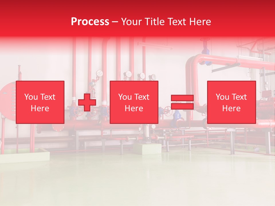 A Red And Blue Fire Hydrant Inside Of A Building PowerPoint Template
