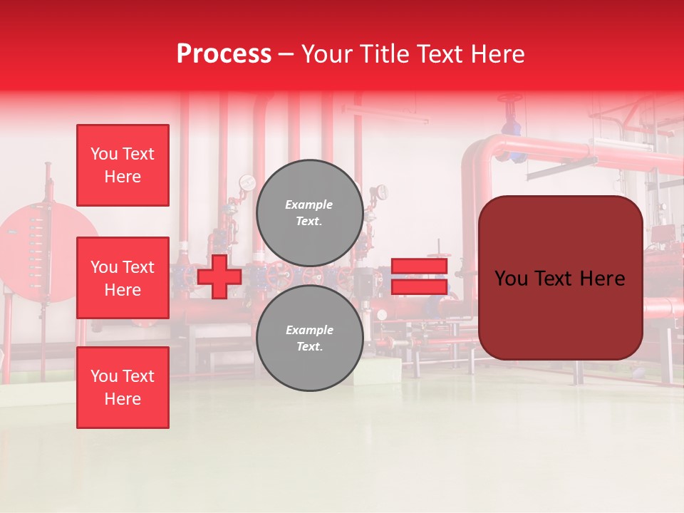 A Red And Blue Fire Hydrant Inside Of A Building PowerPoint Template
