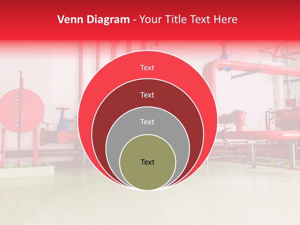 A Red And Blue Fire Hydrant Inside Of A Building PowerPoint Template