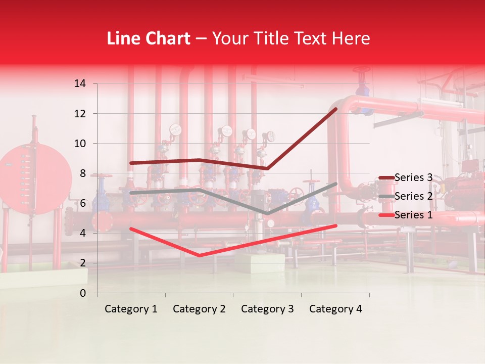 A Red And Blue Fire Hydrant Inside Of A Building PowerPoint Template