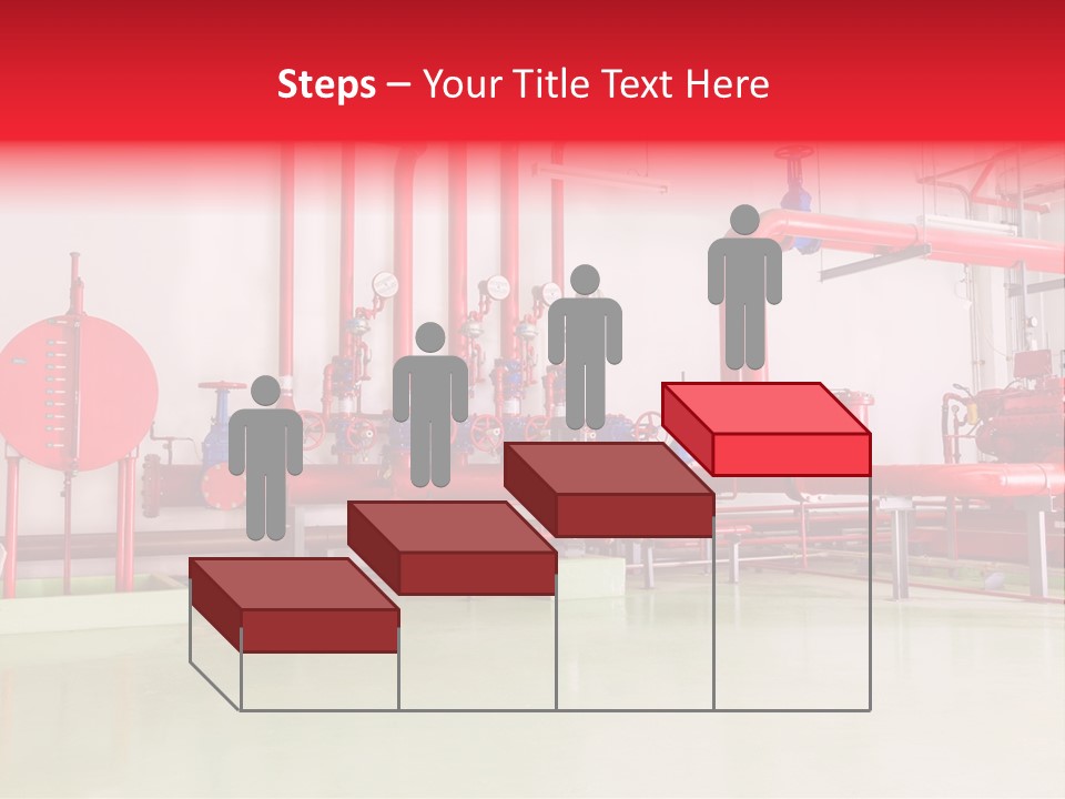 A Red And Blue Fire Hydrant Inside Of A Building PowerPoint Template