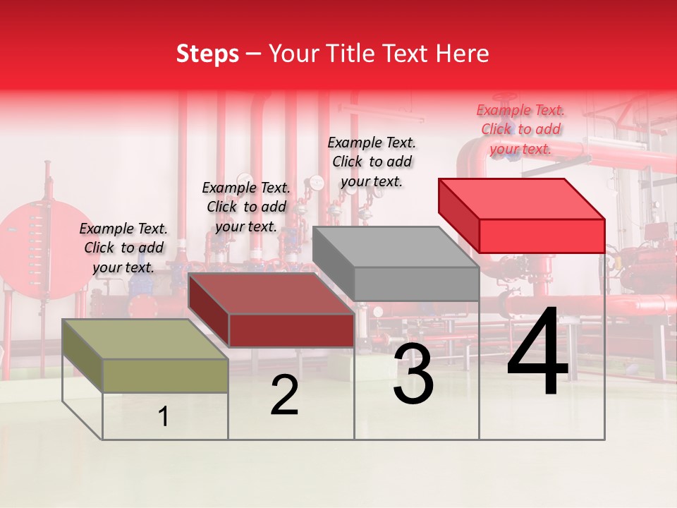 A Red And Blue Fire Hydrant Inside Of A Building PowerPoint Template